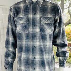 Pendelton Mens Gray Shadow Plaid Board Shirt, M. - Etsy