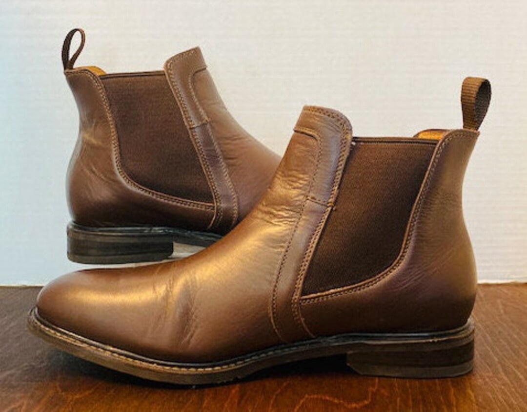 Proxon Brown Mens Leather Chelsea Boots 