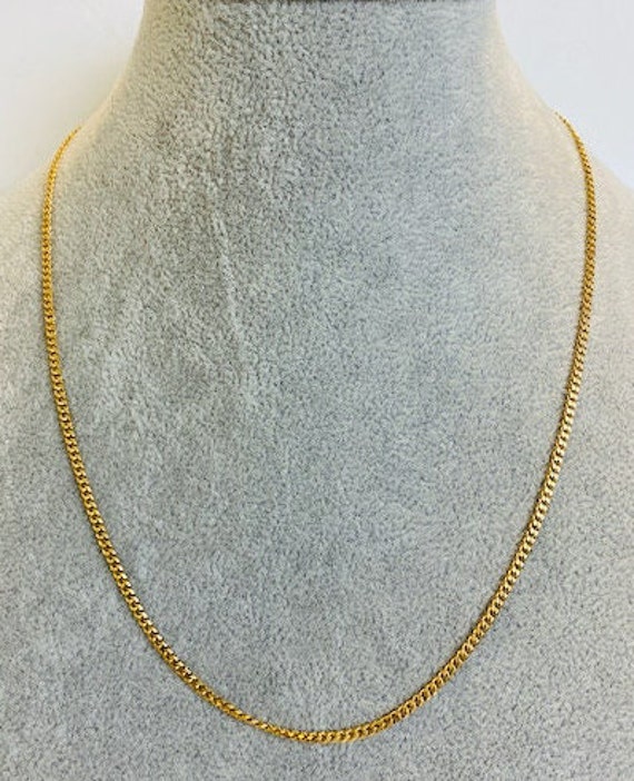 Gold Vintage Rolo Chain Chunky Necklace with Authentic Louis Vuitton P – A  Girls Gems