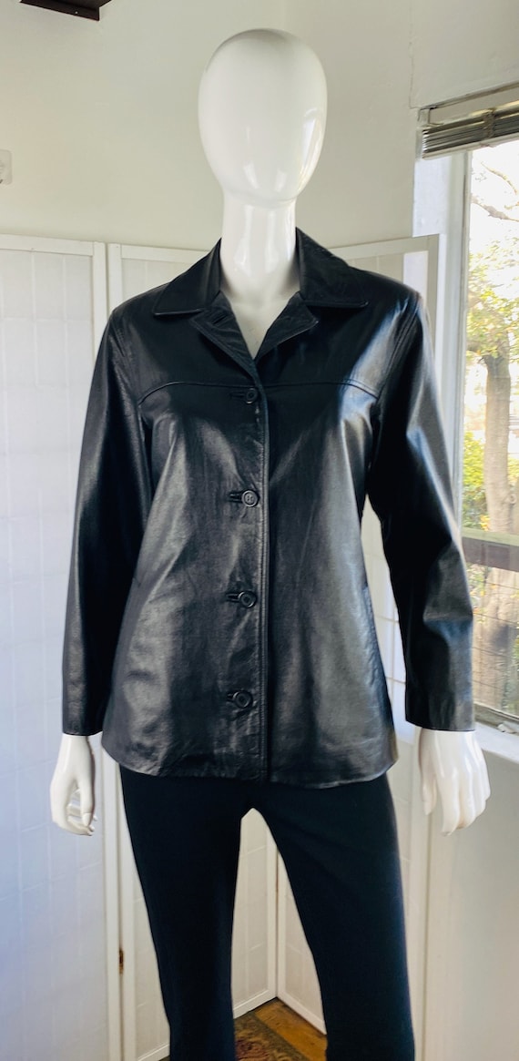 vintage root leather jacket Gem