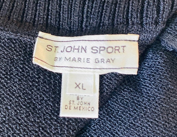 St John black rayon shawl collar sweater cardigan… - image 4