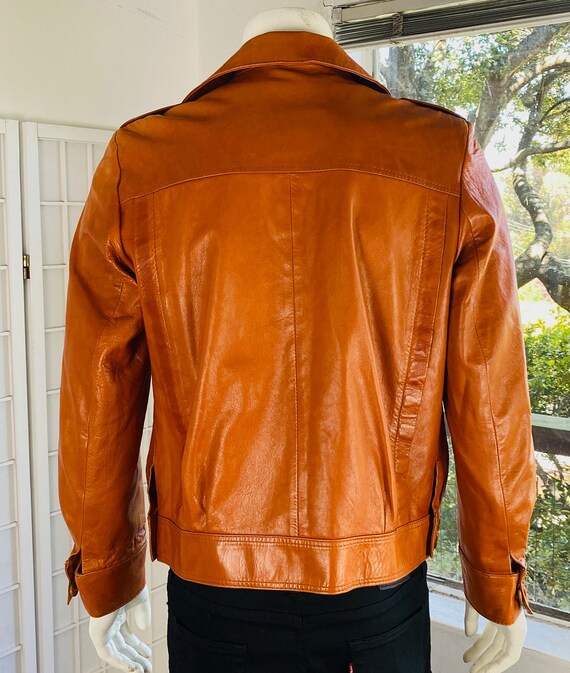 Vintage Matterhorn International Mens Leather Patch Pocket Jacket