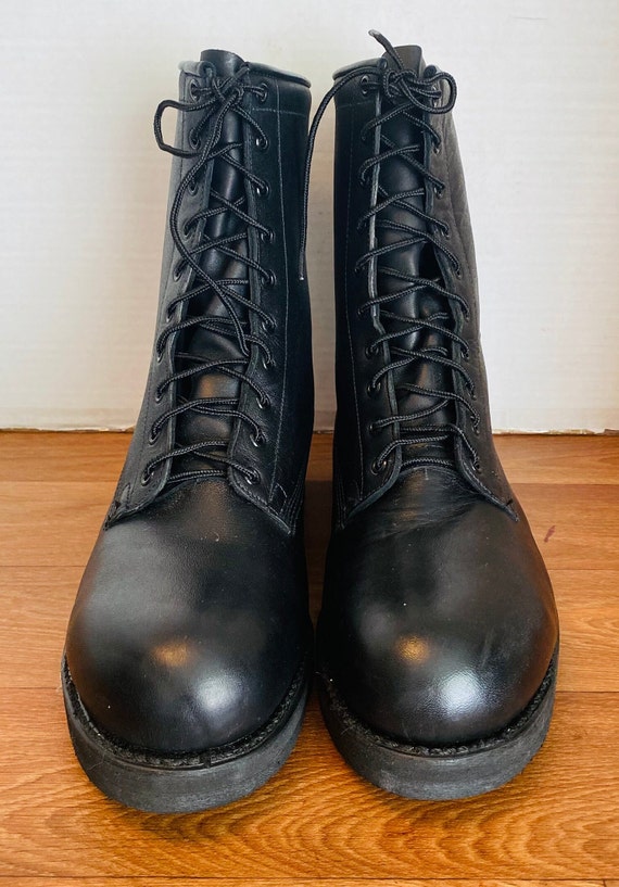 NWOB, Vibram Black Leather Steel Toe Work Boots, 1