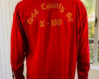 Vintage Air Flow, Red Rayon Bowling Shirt, XL. - Etsy Vintage Air Flow, Red Rayon Bowling Shirt, XL. - Etsy