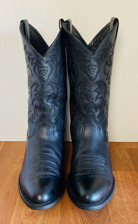 ARIAT, Mens Black Leather Western Boots, 13D.