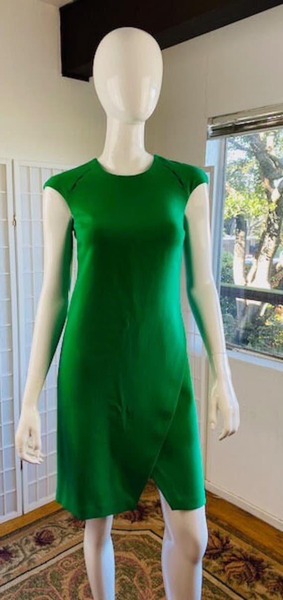 emilio pucci green dress Emilio Pucci // Green & Blue Abstract Print Dress VSP Consignment