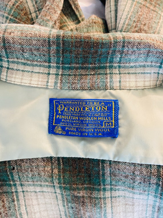 Vintage Pendleton plaid wool shirt, M. - image 3