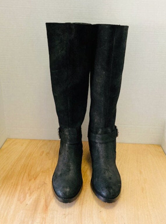 NWOB Donald Pliner Black Sueded High 