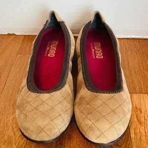 Baskets Femme Munro 9.5 - Cuir Beige/marron, Lacets, Semelle Plate, Neuves Sans Boîte