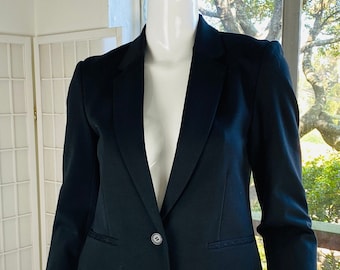 NWT, Rosemund, Copenhagen, black lined formal blazer, 36.