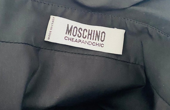 MOSCHINO Cheap & Chic, Black Square Neckline Mini… - image 4