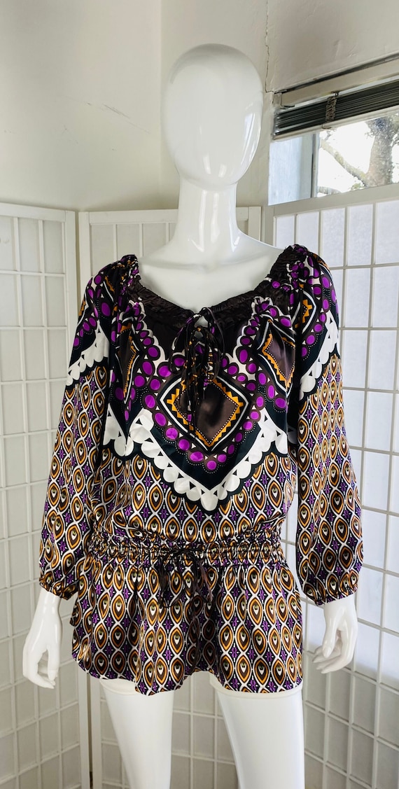 Vintage BILL BLASS, Printed Mini Dress, M.