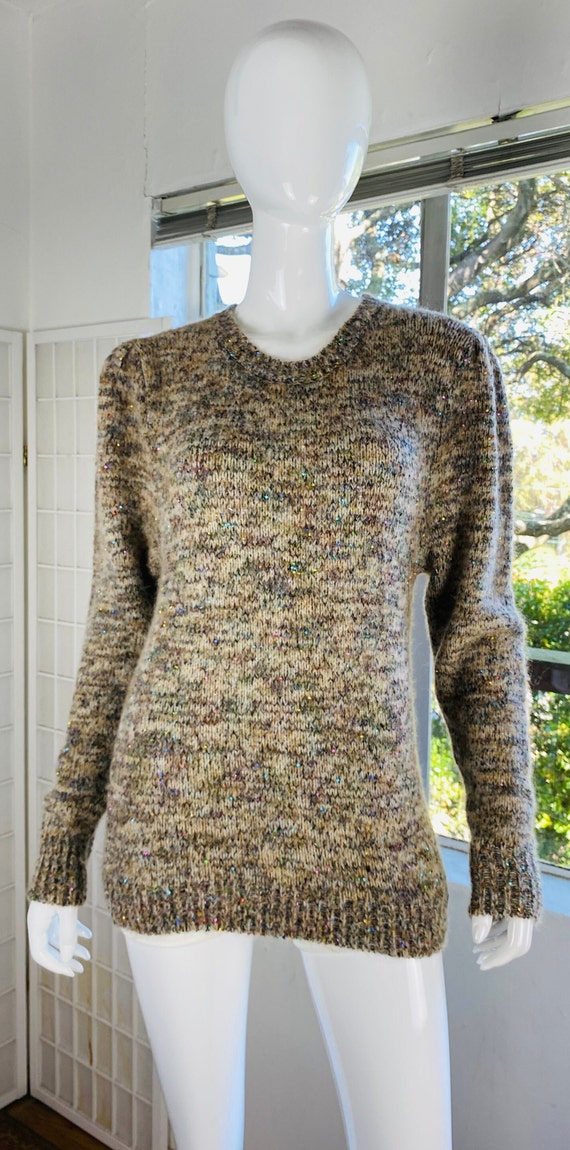 NWT, (NUDE) Scoop Neck Sweater, L.