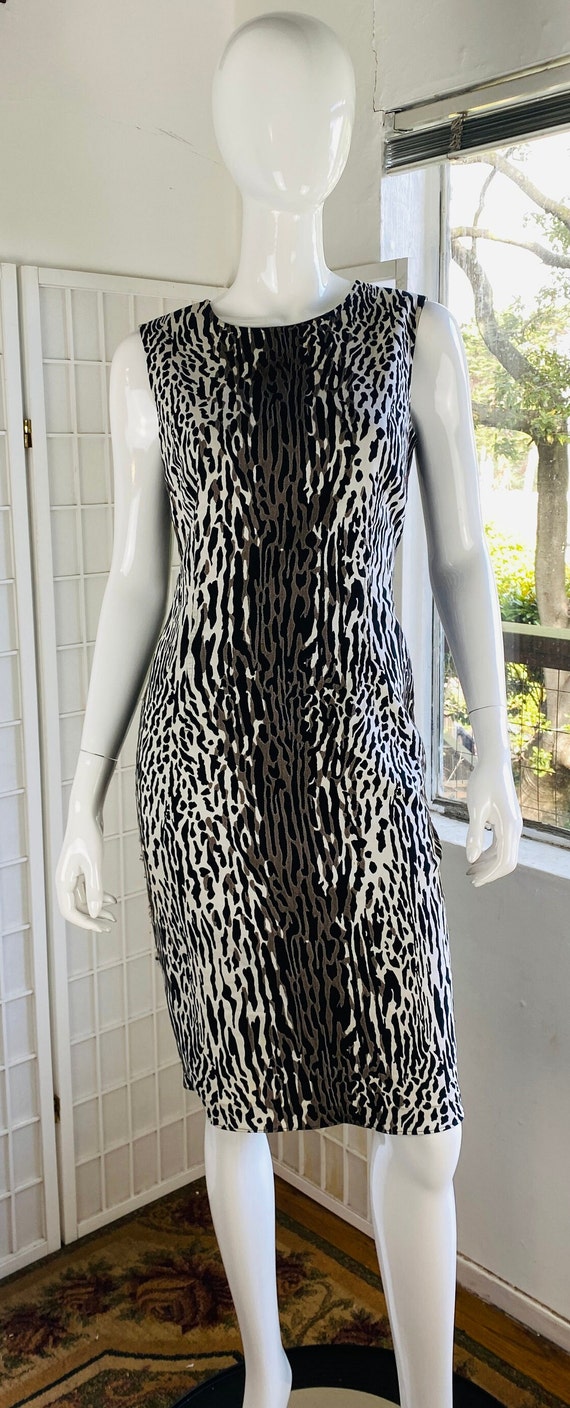 St John Animal Print Dress, 8.