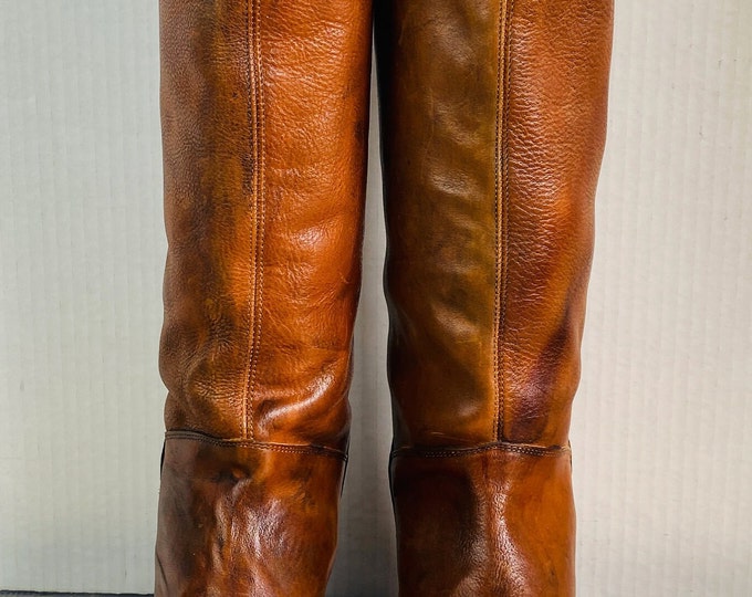 Ash Womens Hand Made Tall Brown Leather Riding Style Boots 40 - Etsy