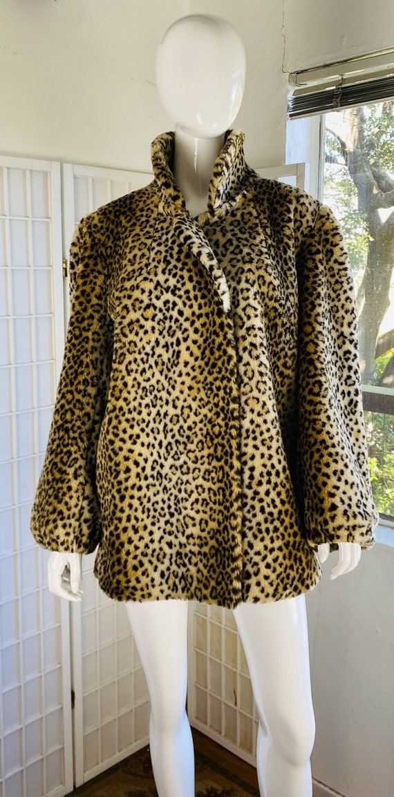 Vintage 1950s Leopard Faux Fur Scarf – ALEXANDRAKING