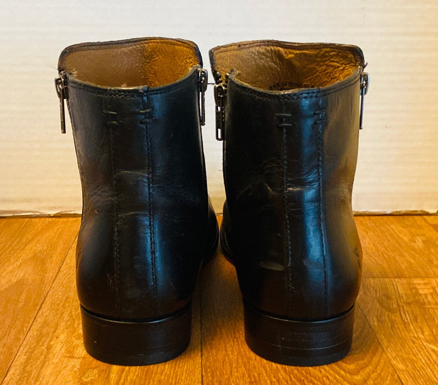 frye carly double zip leather bootie