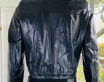 Wilson Mens Black Leather Jacket, 40. - Etsy