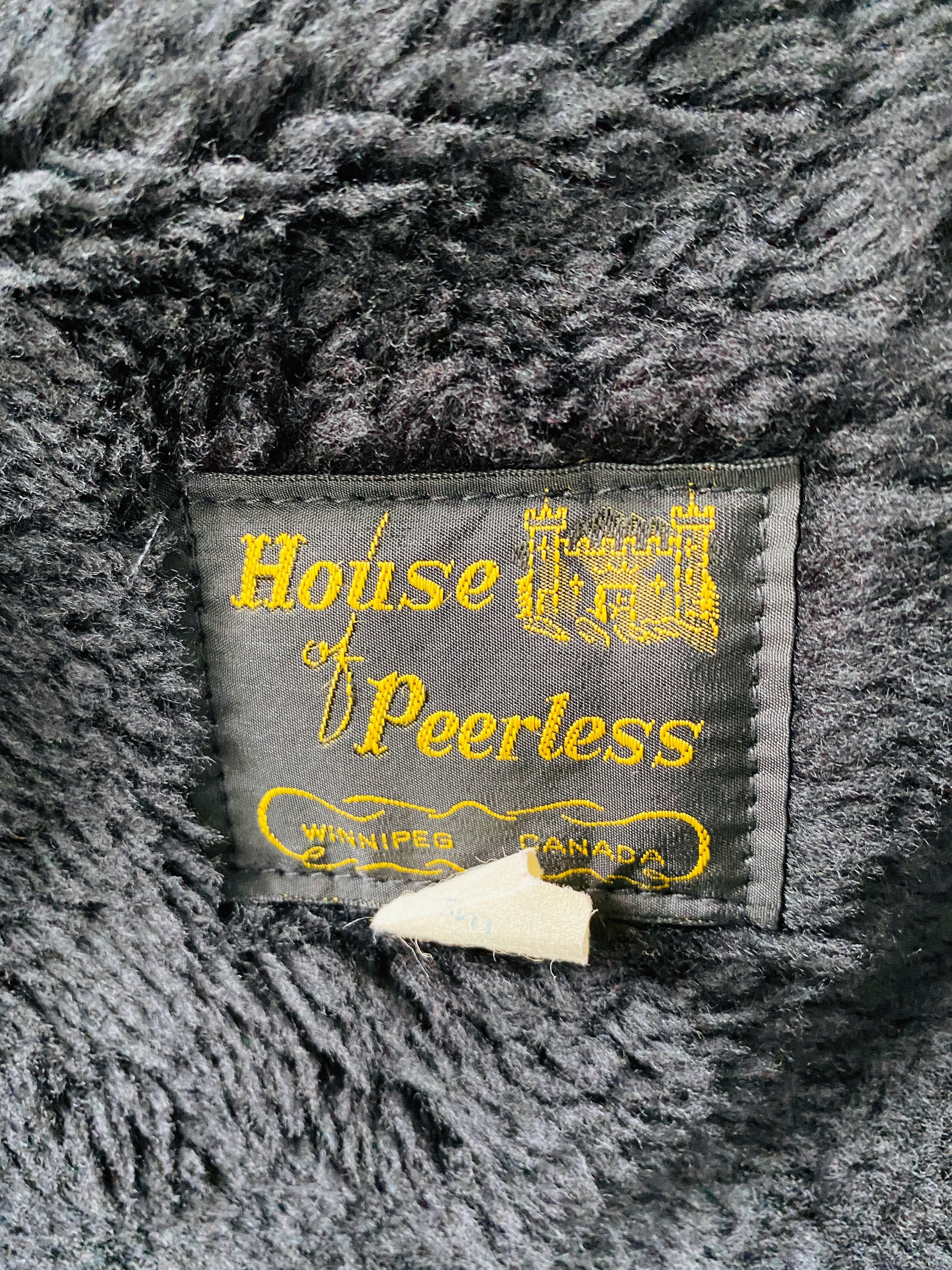 Perless Coth HOUSE of PEERLESS, Mens Black Leather Jacket W/ Zip Out Liner, XL. - Etsy