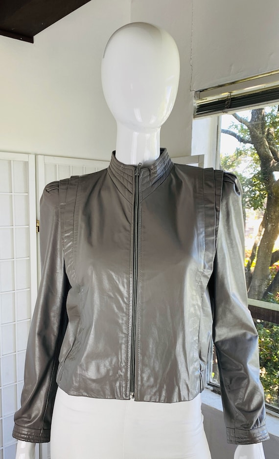 Vintage Winlit gray leather jacket, 4.