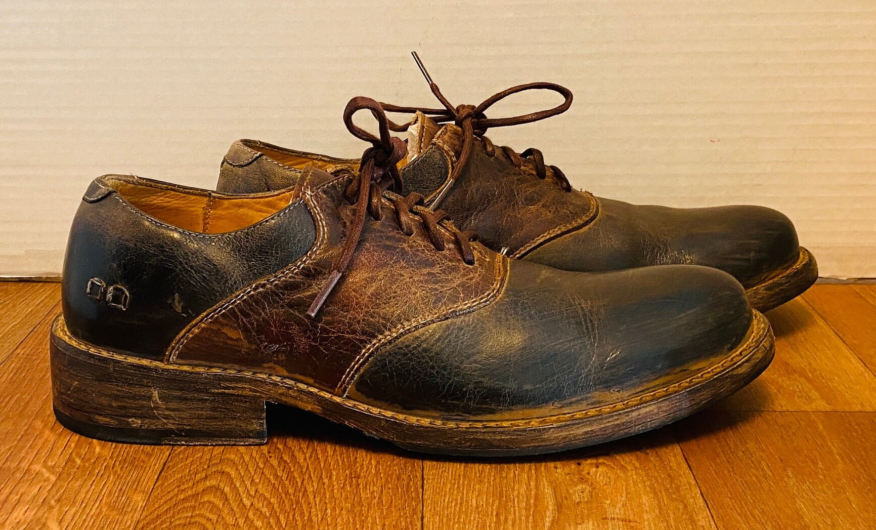 BED STU Bench Made Cobbler Series Wingtip Derby Brogue Shoes Brown Leather 10 Bed Stu Lita Cobbler Distressed Black Leather | Mercari main image 2
