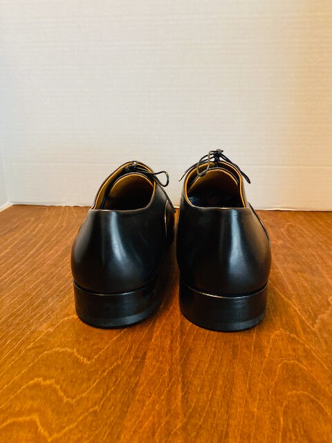 Owen Edward, black leather men\'s almond toe dress oxfords 41 Owen Edward, Black Leather Men main image 3