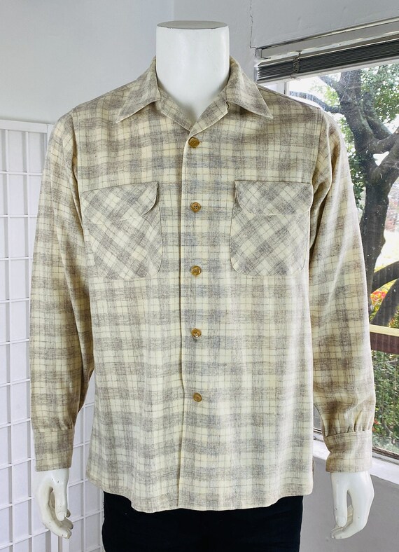 Vintage Pendleton Mens Plaid Shirt, M