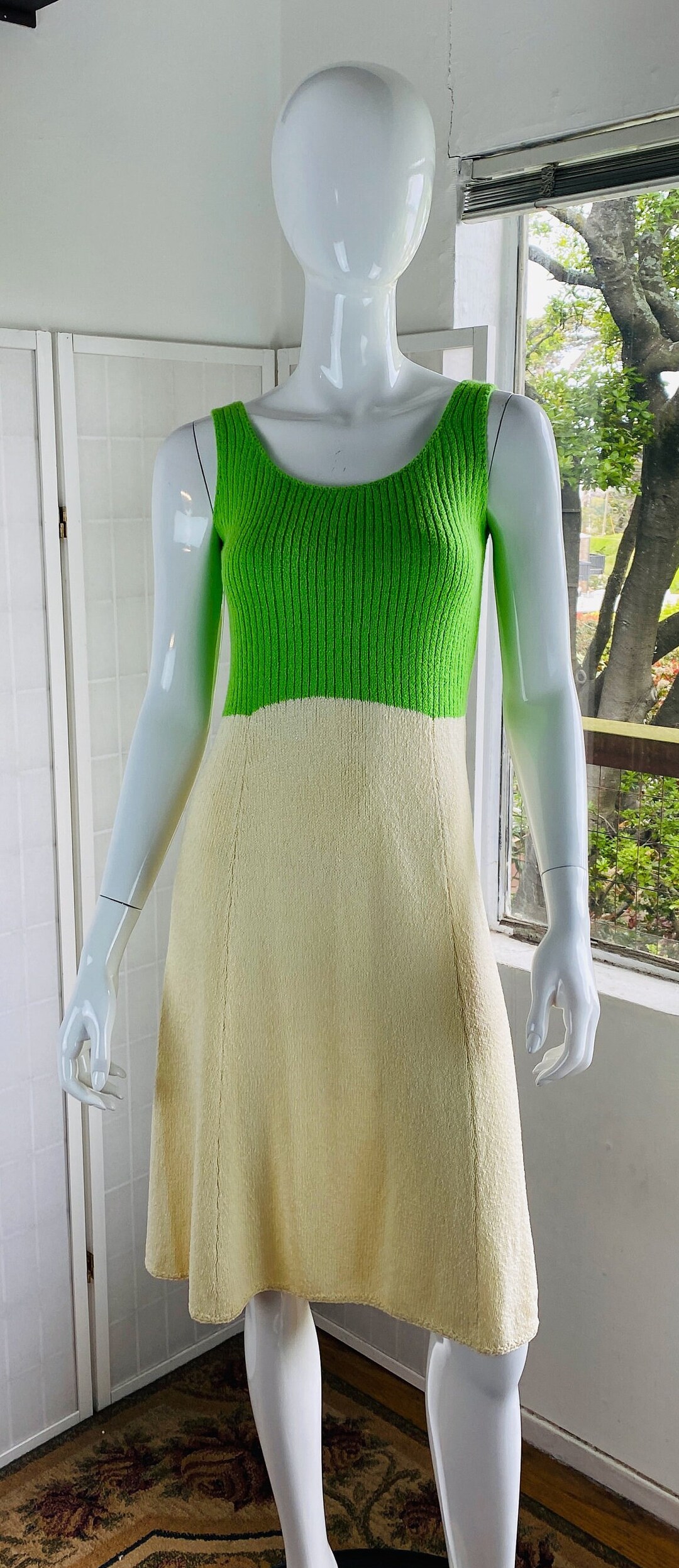 Women's Color Block Knit Sweater Dress