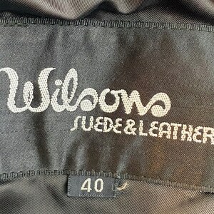 Vintage WILSON Mens Black Leather Jacket, 38 40. image 3