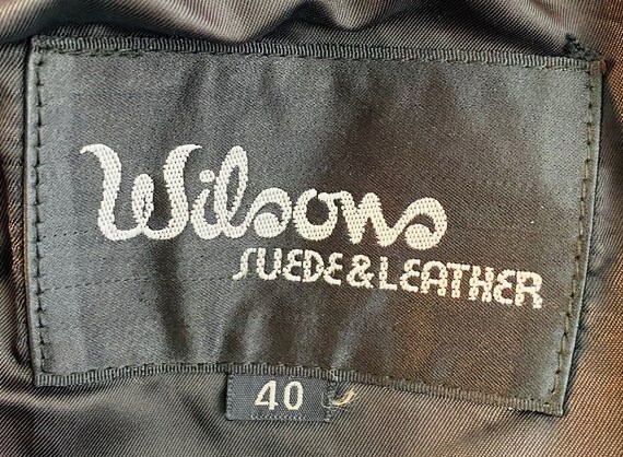 Vintage WILSON Mens Black Leather Jacket, 38- 40. - image 3