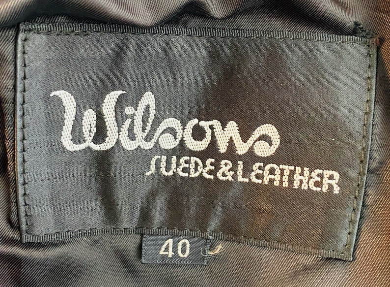 Vintage WILSON Mens Black Leather Jacket, 38 40. image 3
