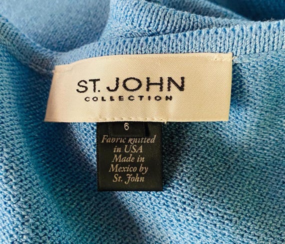 St. John Womens Blue Rayon Knit, 6. View 3