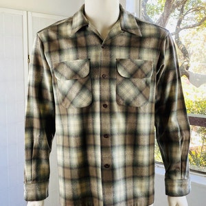 Pendleton Shadow Plaid Wool Shirt, M. - Etsy India
