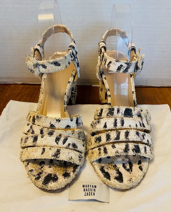 MARYAM NASSIR ZADEH, Animal Print Sandals, 9.