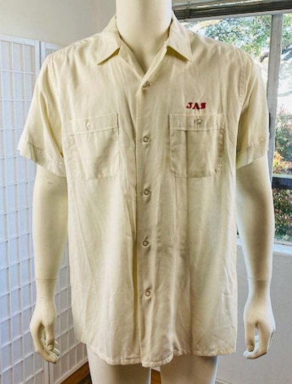 Vintage Crown Prince white bowling shirt, XL. - Etsy 日本