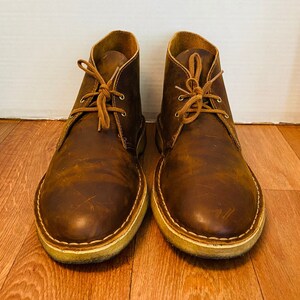 Clarks Originals Mens Brown Leather Lace up Desert Boots  display picture 1