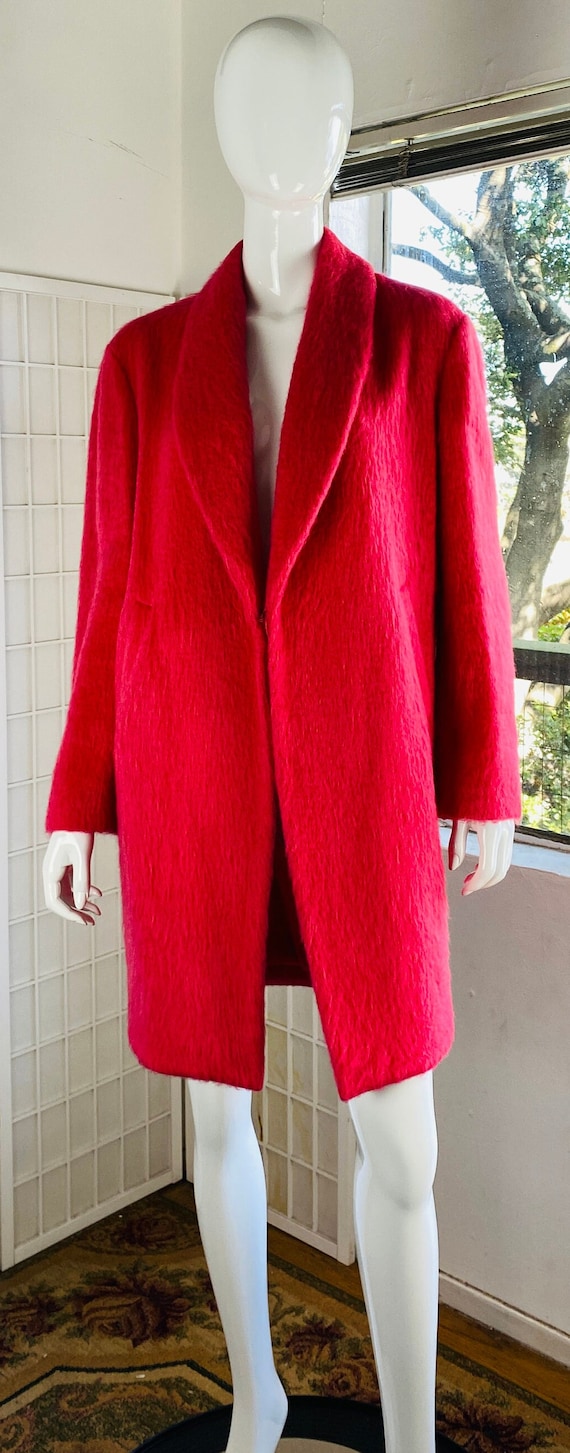 Elizabeth And James Womens Coral Wool Mohair Blend