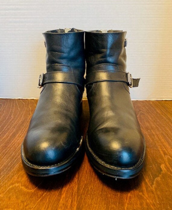Frye Black Mens Black Leather Ankle 