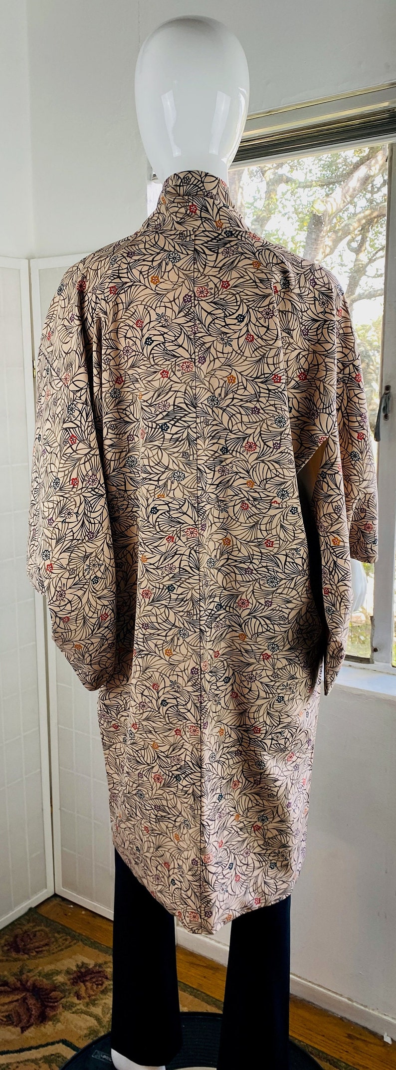 Vintage Japanese Silk Floral Kimono, Medium. Etsy