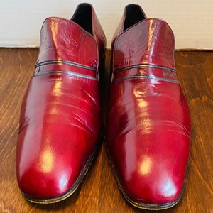 Moreschi Italy Hand Made Mens Burgundy Red Leather Loafers  display picture 1