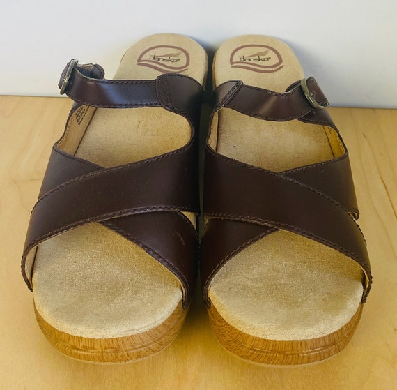 Dansko womens leather slides clogs, 41. - image 7