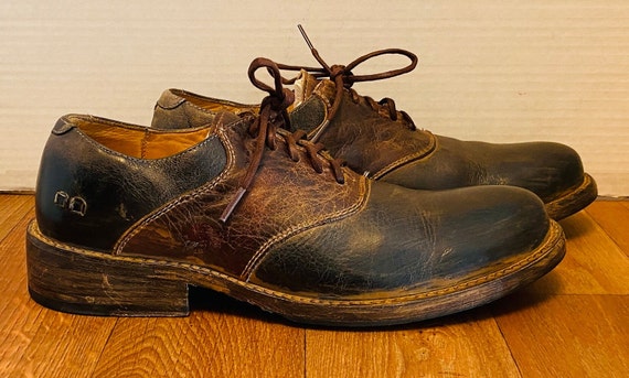 Bed Stu Cobbler Mens Series Brown/black Leather Crackle  display picture 1