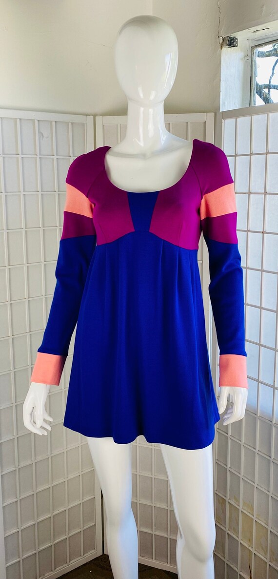 NWT, Emilio Pucci Color block Pattern Mini Dress,… - image 1