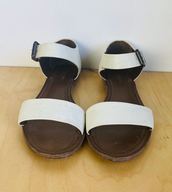 Bottega Veneta white sandals, 10.