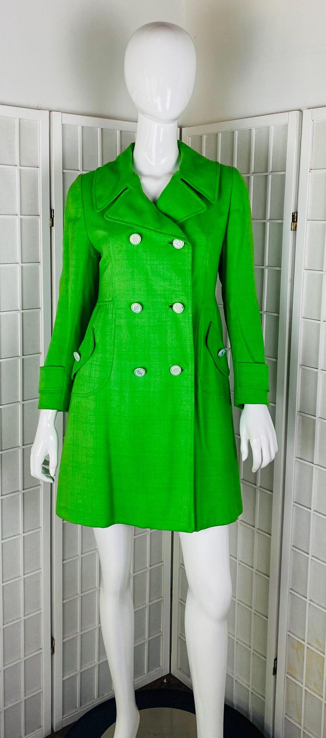 Emerald Green Drop Waist Dress by Peck & Peck
