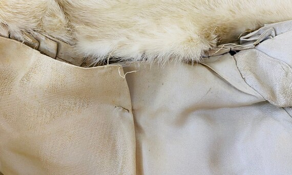 Vintage Mink lined jacket w/ rhinestone set butto… - image 4
