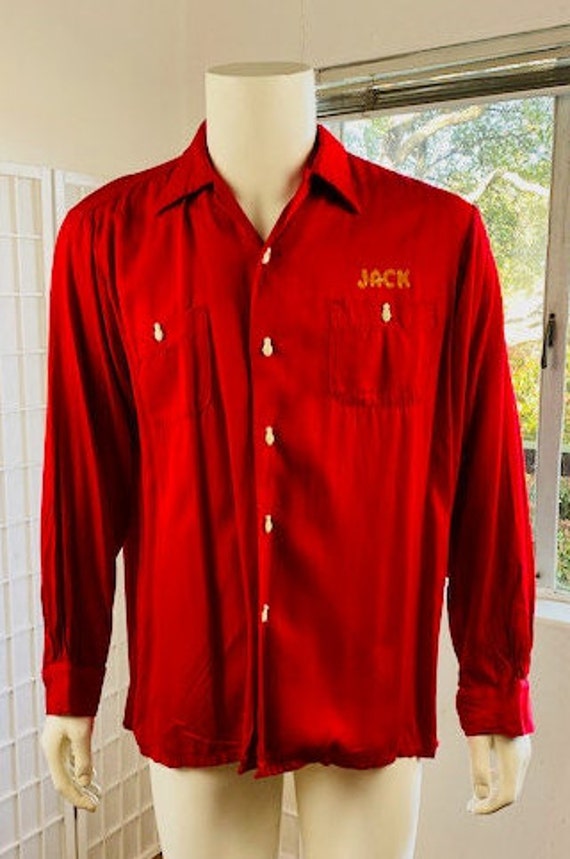 Vintage Air Flow, Red Rayon Bowling Shirt, XL. - Etsy Vintage Air Flow, Red Rayon Bowling Shirt, XL. - Etsy