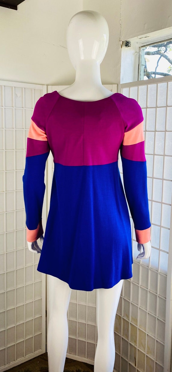 NWT, Emilio Pucci Color block Pattern Mini Dress,… - image 2