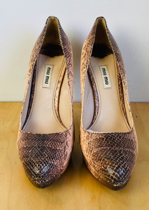 Miu Miu Leather Animal Print Pumps, 10.