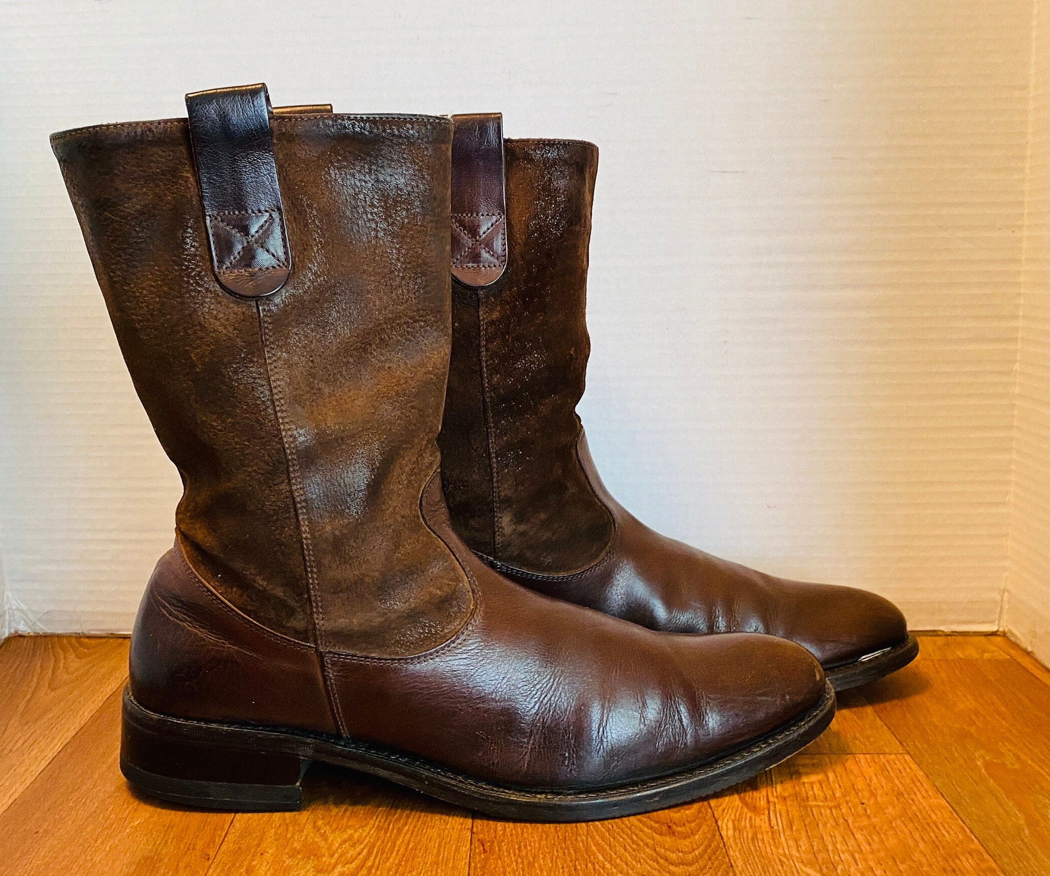 To Boot New York Adam Derrick Mens Brown Leather Boots, 10  display picture 1